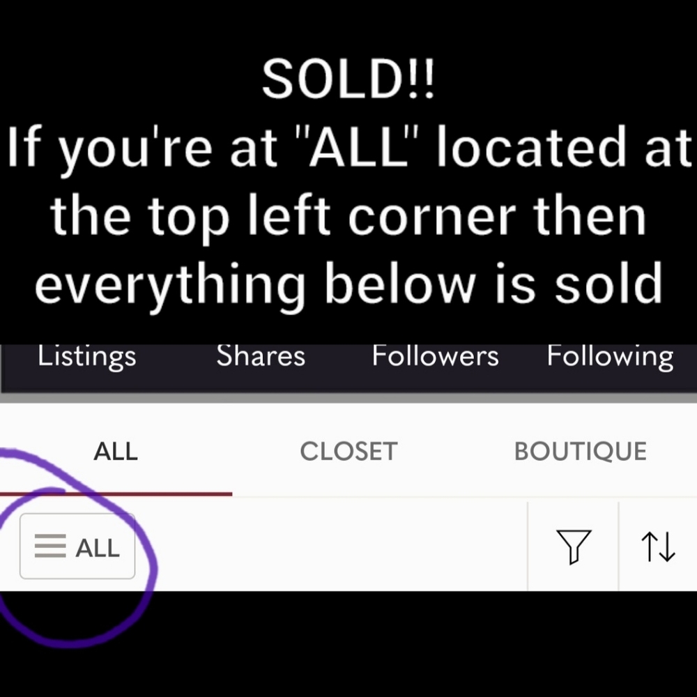 Everything below is sold - Thank you!!
